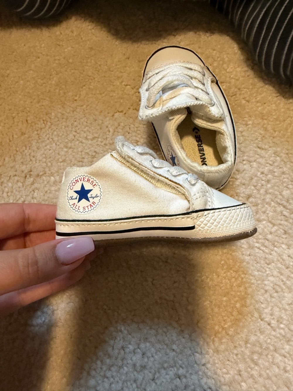 Converse Kids White Canvas Chuck Taylor Inspired Baby Sneakers
